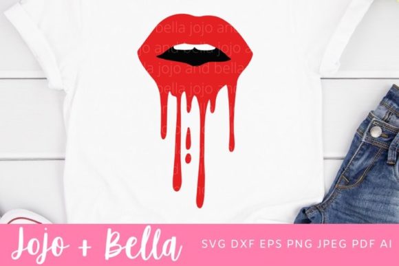 Blood Lips SVG - Halloween SVG for Graphics and Crafts