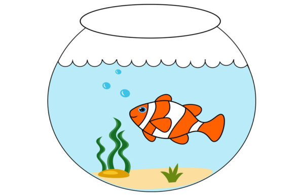 Clown Fish Svg, Cute Fish Svg, Sea Svg for Graphics and Crafts